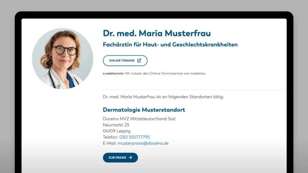 Doceins-Title-Arzt-Detailseite